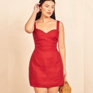 🌹 Reformation Red Mini Dress